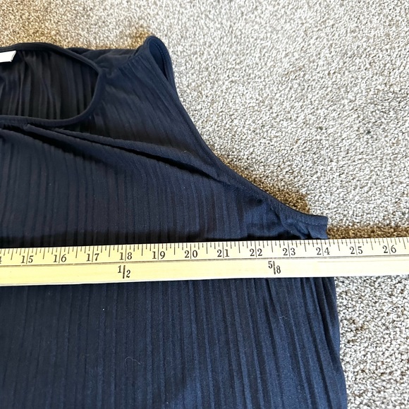 J Jill Navy Blue Pleated Sleeveless Boatneck Maxi Dress XL - Picture 6 of 10